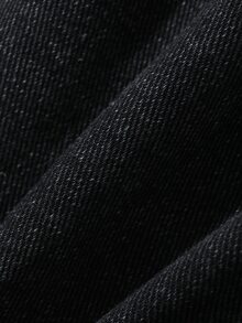 DAZY 女款刺繡設計寬鬆牛仔夾克外套 - 黑色 - 查看 7