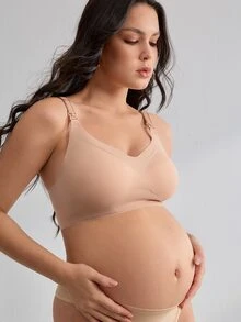 Moonlight&Mama 3pcs Minimalist Seamless Comfortable Maternity Bras - Multicolor - View 3