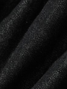FRIFUL Women's Pleated Casual Daily Summer Denim Dress - Black - View 9