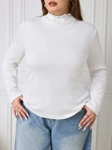 SHEIN CURVE+ 2 فستان مقاس كبير - أبيض وأسود - مشاهدة 8
