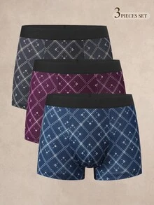 EverLounge Men's Square Plaid Boxer Briefs (3-Pack) - Multicolor - View 1