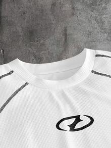 AXEPEAK Men's Plus Size Graphic Print Long Sleeve T-Shirt - White - View 3