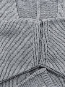 SHEIN 女款素色休閒百搭日常開襟衫 - 淺灰色 - 查看 5