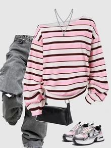 Sparklyn 2PCS Teen Girls Sweatshirts - Pink - View 2