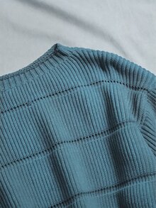 Trelyra 女款素色休閒日常長袖針織衫 - 墨綠色 - 查看 4
