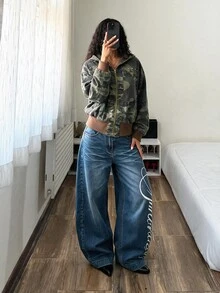 StreetHx Women's Y2K Style Gothic Vintage Washed Loose Hoodie Streetwear Sweatshirt - Multicolor - View 7