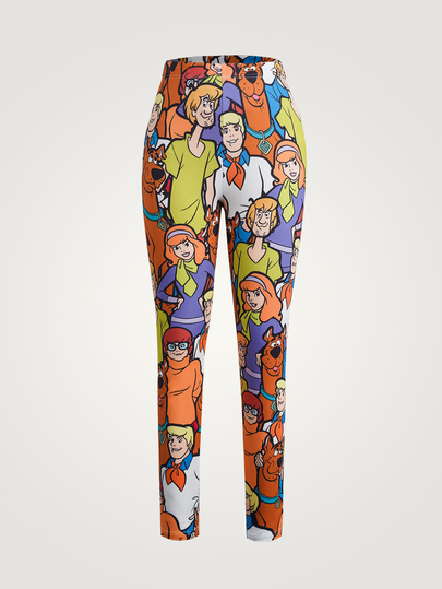 SCOOBY-DOO X SHEIN Women's All-Over Print Fashion Leggings -DOO