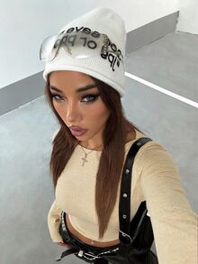 StreetHx 休閒百搭女款秋季舒適柔軟長袖T恤 - 杏色 - 查看 3