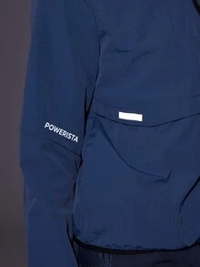 Powerista Women's Zipper Front Long Sleeve Sports Jacket - Navy Blue - View 4