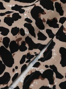 Editum Women's Leopard Print Casual Daily Summer Short Dress - Multicolor - View 11