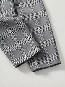 SHEIN 男女嬰兒/男嬰 2件組秋冬休閒復古風長袖上衣與長褲套裝，男嬰套裝，柔軟舒適，復古 - 彩色 - 查看 4