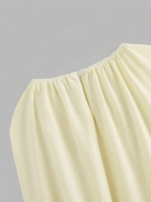 Kids Tween Girl Bow Decor Casual Everyday Summer Dress - Yellow - View 3
