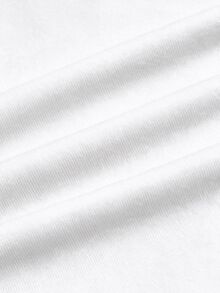 SHEIN ICON 對比色蕾絲抓皺 Y2K 細肩帶背心上衣 - 白色 - 查看 5