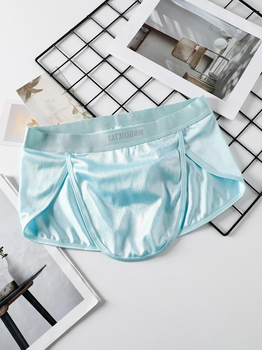 DrisQ DrisQ 1pc Men's Shiny Flat Front Shorts - Blue - View 1