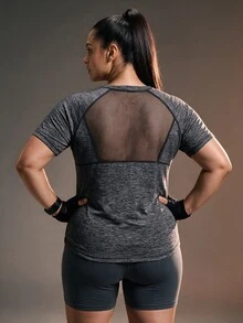 Powerista Women's Plus Size Fitted Short Sleeve Sports T-Shirt - Black - View 7