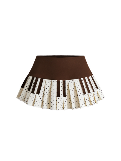 ROMWE Kawaii Minifalda vintage plisada de cintura ultra baja y ultra corta con diseño de teclado de piano para mujer, estilo Y2K Millennium