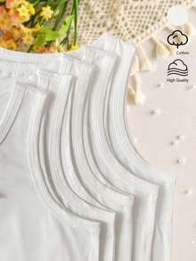 Tween Girl Bow Decor Casual Daily Wear Top - White - View 3