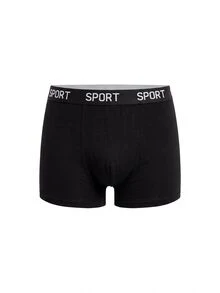 Dozemod Kids Tween Boy Sporty Casual Colorblock Letter Elastic Waist Boxer Briefs 5pcs/Pack - Multicolor - View 4