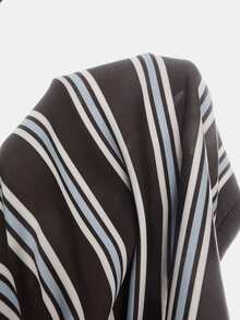 SHEIN Tween Girl Striped Long Sleeve T-Shirt And Pants Casual Daily Outfit - Coffee Brown - View 7
