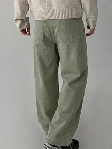 DAZY 男士彎腿水洗做舊口袋牛仔褲 秋季 - 卡其色 - 查看 2