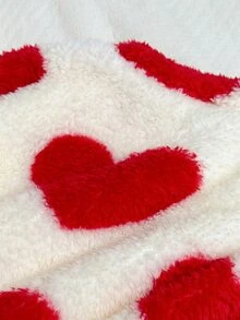 Napfluff [Random Color]Heart Plush Women's Pajama Set, Soft And Skin-Friendly Loungewear For Autumn/Winter - Multicolor - View 8