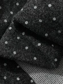 DAZY Infant/Toddler (Girl) Round Neck Polka Dot Casual Layered Korean Style Vibe Jacket Set - Grey - View 9