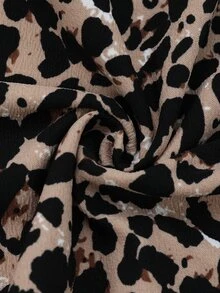 Editum Women's Leopard Print Casual Daily Summer Short Dress - Multicolor - View 10