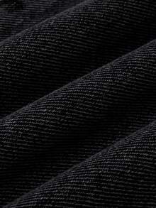 GlowEve CURVE Celana Jeans Bordir Kancing Gaya Jalanan Ukuran Plus - Hitam - View 6
