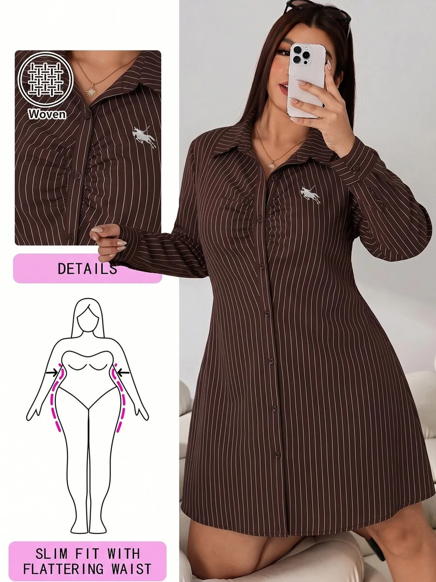 Solflare Plus Size Women's Casual Daily Summer Dress With Knight Graphic And Stripes - Multicolor - View 1