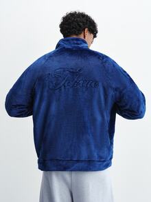 TOKVUE Men's Letter Print Casual Daily Long Sleeve Jacket - Blue - View 5