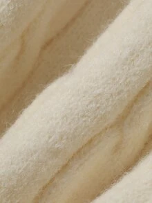 Hapijoa 嬰兒男童圓領麻花編織卡通刺繡長袖純色毛衣 - 白色 - 查看 10