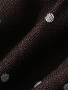 DAZY Women's Polka Dot Elastic Waist Ruched Skirt - Coffee Brown - View 8