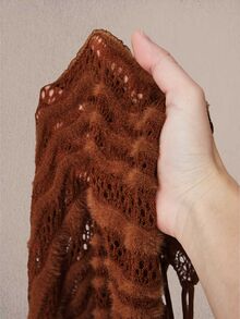 Amplova Women's Fashionable Daily Knit Backless Dress - Brown - View 12