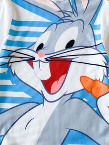 LOONEY TUNES X SHEIN 3PCS Young Girls T-Shirts - Multicolor - View 7