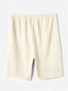 SHEIN LUNE 女款素色休閒百搭日常穿著內搭短褲 - 彩色 - 查看 12