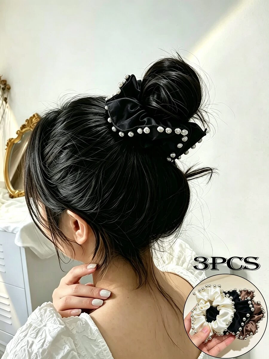 DAZY Fashion Hair Scrunchies Hair Accessories Suitable For Daily Wear - Multicolor - View 1