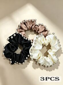DAZY Fashion Hair Scrunchies Hair Accessories Suitable For Daily Wear - Multicolor - View 3