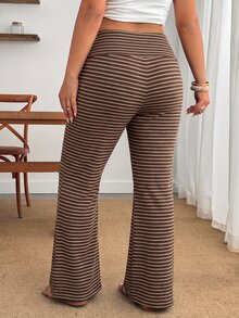 Enliva Plus-Size Women's Casual Black Trousers With Pockets, - Rose Red - View 2