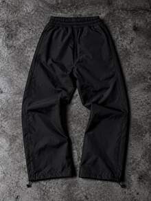 Gym Rark Men's Casual Drawstring Waist Spider Print Sports Long Pants - Black - View 2