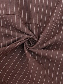 Serisse Women's Striped Round Neck Long Sleeve Button Design Napoleon Short Dress,Fall/Winter Elegant Formal Luxury Business Chic Basic Christmas - Multicolor - View 3
