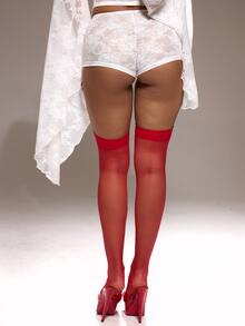 MUSERA White Lace Button Detail Micro Mini Short Fall Winter Halloween Angel Going Out Lost Whispers - Apricot - View 5