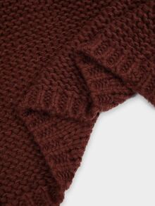 Sweetra CURVE Plus Size Women's Solid Color Casual Daily Cardigan - Brown - View 4
