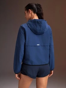 Powerista Women's Zipper Front Long Sleeve Sports Jacket - Navy Blue - View 3
