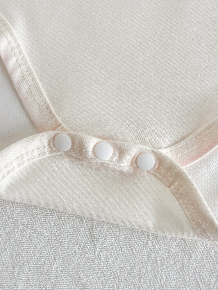 Vintaside Kids 4 Pack Baby Girls Bodysuit Cute Sweet Pink White Bow Heart Striped Letter Sleeveless Square Neck Light Vacation Beach Summer Holiday White Top Snap - Multicolor - View 6