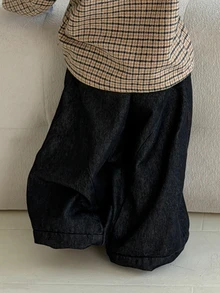 DAZY Infant/Toddler (Boy) Loose Korean Style Casual Washed Denim Long Pants - Blue - View 2