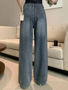DAZY Women's High Waist Casual Sequin Jeans - Blue - View 6