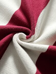 ROMWE MEN Men's Fashion Striped Contrast Color Long Sleeve Sweater Holiday - Multicolor - View 5