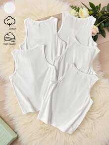 Tween Girl Bow Decor Casual Daily Wear Top - White - View 2