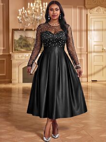 Fleurora Plus Size Dresses - Black - View 3