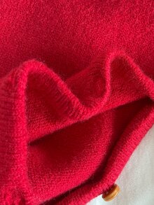 Loomiva .Kids Baby Boy Casual Christmas Gingerbread Man Christmas Snowflake Pattern 3D Design Christmas New Year Red Comfortable Autumn Winter Sweater Romper - Red - View 5